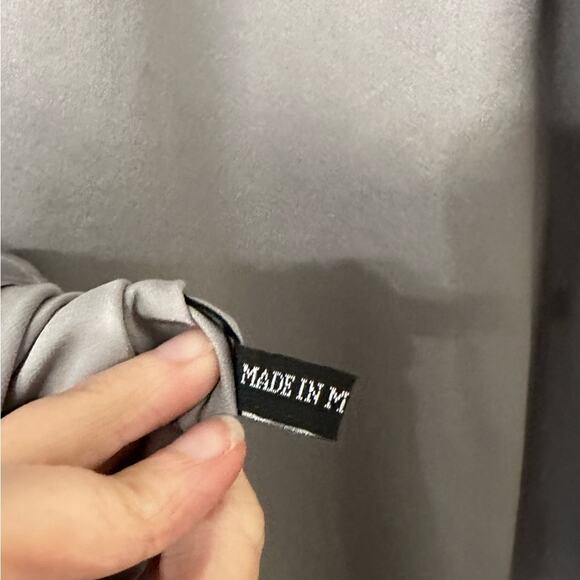 Haider Ackermann Silver Silk Charmeuse Oversized Top size FR 34 - Picture 10 of 15